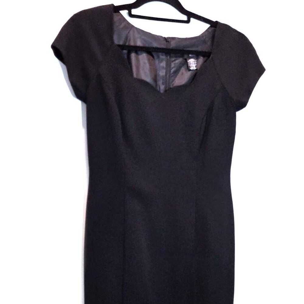 Virgo Little Black Dress with Scalloped Neckline Size 8P